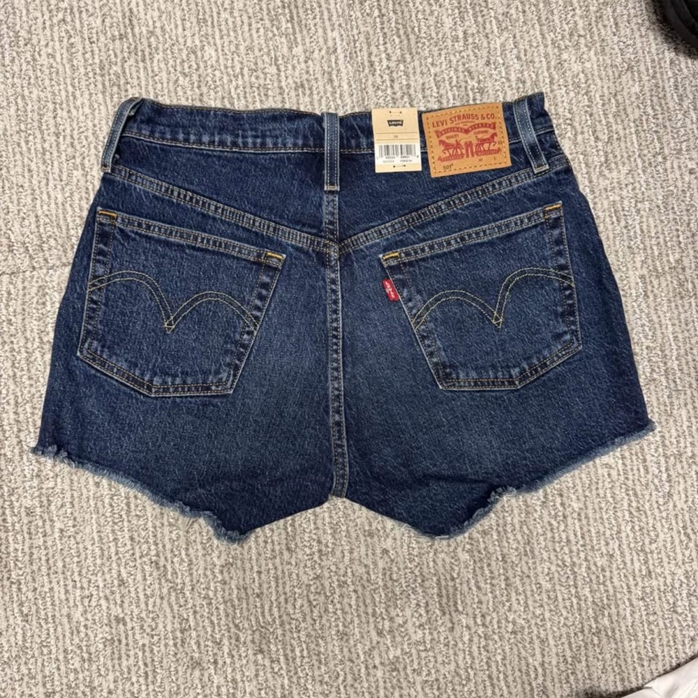 Levi's Women's Dark Blue Jean Shorts